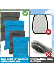 Găng tay làm sạch cát biển tái sử dụng - Găng tay vải mềm mại giúp loại bỏ cát biển, túi đựng cát cần thiết cho bãi biển (không chứa bột talc), phụ kiện bãi biển, rác thải hồ bơi. - Nhiều màu - Xem 7