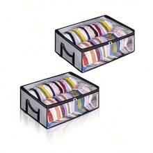 1/2pcs Hat Dust Cover Bag, Foldable Clothes/Hat Storage Bag, Organizer Box, Hanger Style Visible Storage Bag With Transparent Plastic Cover And Window, Used As Protective Storage Bag To Maintain Hat Shape And Cleanliness