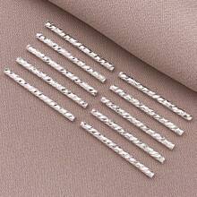 20个18K镀铜真金加厚银色铂金花朵连接管，DIY手链饰品制作配件