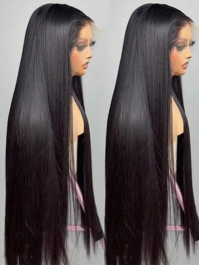 40 Inch 13x6 HD Bone Straight Lace Front Wigs Human Hair 13x4 Brazilian Transparent Lace Frontal Wig For Women Remy Hair Preplucked With Baby Hair