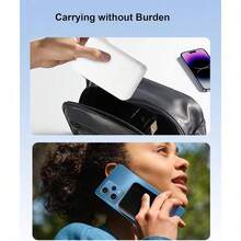 2025 Version Magsafe Portable Charger For IPhone – 5000mAh 20W Magnetic Power Bank, Fast Wireless Charging Battery Pack With 20W USB-C, Qi2 Certified, Compatible With IPhone 16/15/14/13/12 Series, Ultra-Slim & Airport-Approved - 黑色 - 查看 7