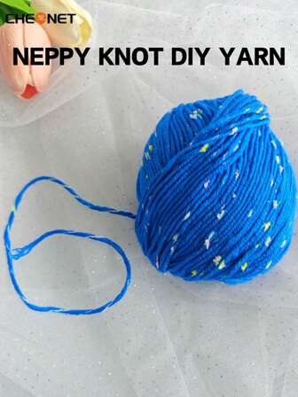 1pc Colorful Polka Dot Yarn, Handmade Knitting DIY Yarn, Suitable For Scarves, Hats, Bags, Clothing, Dolls, All Seasons, Exquisite And Warm, Soft And Comfortable, Non-Pilling, Non-Fading