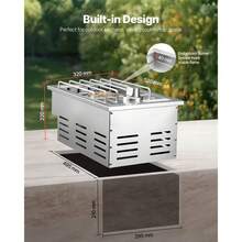 Parrilla individual  con quemador lateral para exteriores, 17 000 BTU, propano y gas natural - Plateado - Ver 6