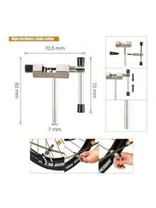9 piezas Herramienta de reparación de bicicletas, extracción del eje central, extracción del volante, extracción de la cadena, extracción de la manivela, herramienta multifunción. - Juego de herramientas de reparación de motocicletas de 9 piezas - Ver 6