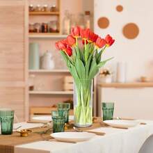 SUREAM Cylinder Wedding Vases For Centerpieces, 7.8/7.8/9.8 Inch Tall Clear Flower Vase, Different Sizer Floating Candle Holder For Table Centerpiece Wedding Home Decor - 7.8/7.8/9.8 InchH X 3.9 InchW - View 7