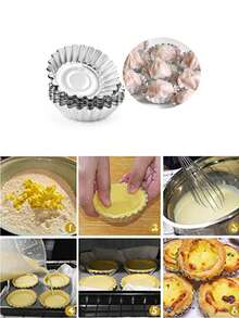 50/100个迷你挞模，可重复使用挞皮，锡杯烘焙模具，纸杯蛋糕衬垫，圆形玛芬蛋糕杯，适用于挞皮、馅饼、纸杯蛋糕、迷你蛋糕、布丁、果冻、饼干、芝士蛋糕、甜点、玛芬蛋糕和巧克力，厨房烘焙工具 - 彩色 - 查看 11