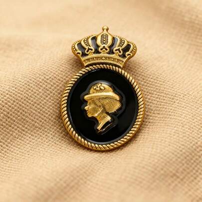 1 pieza Accesorio casual de aleación de zinc con retrato elegante vintage de gato y águila, adecuado para todas las estaciones