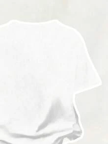 Toddler Girls' Cartoon Print Round Neck Short Sleeve Top And Flare Pants Set - White - View 7