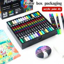 168pcs Dual-Tip Dual-Color Acrylic Marker Pens, DIY Hand-Painted Watercolor Pens, Art Stationery Set, Rich Colors, Strong Coverage, Quick-Drying, Water-Resistant, Suitable For Various Art Creations - Sets - View 10