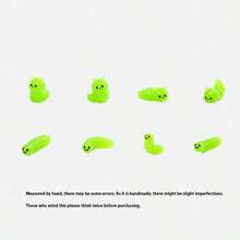8pcs Cute Caterpillar Micro Landscape Car Decor, Cartoon Dashboard Ornament, DIY Gardening Decoration Accessories