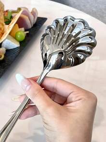 1pc/2pcs Stainless Steel Serving Spoon, 8.8 Inch (22.4cm) Extra Large Dining Spoon, Cooking Spoon, Pasta Spoon, Buffet Utensil, Flatware, 18/8 Stainless Steel, School Supplies - Multicolor - View 4