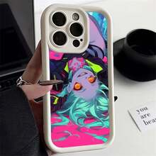 Étui de téléphone en silicone doux Rebecca Cyberpunk Edgerunners Sky Eye Stairs compatible avec Apple 12 13 Mini 11 14 15 16 Pro Max 7 8 Plus, Housse compatible avec 17 Pro Case, 17 Pro Max Case, 17 Case, 16 Pro Case - Blanc 04 - Voir 5