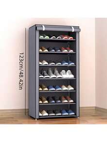 1pc Multi-Layer Non-Woven Fabric Shoe Rack, No Installation Required, Space Saving, Suitable For Dorm Entrance - Multicolor - View 6