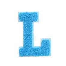 1/26 片装全新雪尼尔多色字母 A-Z 刺绣贴片，可熨烫/缝纫，DIY 装饰贴花，适用于衣服、连衣裙、帽子和牛仔裤 - 藍色 - 查看 20