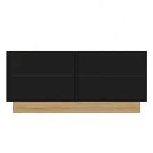 Storage Cabinets - Black + Wood + Particle Board - View 11