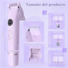 TendenciaDepiladora Electrica Para Mujer Bikini Doble Cabeza 4in1Calidad premium - Lila - Ver 4