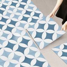 全新易清洁自粘花纹地砖，自粘耐磨加厚防水防滑，适用于翻新和覆盖浴室、厨房和阳台等场所的难看地面。 - 3313 - 查看 3