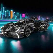 430pcs 1:20 Cyberpunk Sports Car Building Blocks Toy - Compatible Bricks - Holiday & Birthday Gift - Multicolor - View 4