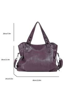 新款大容量休闲手提包 - 紫色 - 查看 7