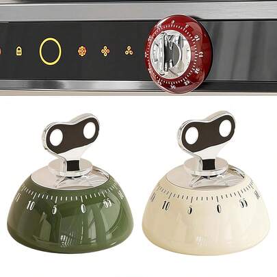 1 Stück magnetischer mechanischer Küchentimer - 60 Minuten Countdown Timer, batteriefrei, geeignet für Kochen, Backen, Klassenzimmer, Studium und Bürotisch