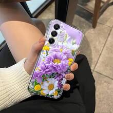 Nueva elegante funda de teléfono de TPU de alta gama con flores frescas, colores brillantes, textura transparente, adecuada para las cuatro estaciones, carcasa transparente anti-caída para Samsung Galaxy S10/S10 Plus/S20 Ultra/S21/S22 Ultra/S23 Plus/S24 FE/S25/S8/S9 Plus/A01/A03/A04/A06/A10/A12/A13/A14/A16/A20/A21/A22/A23/A25/A30/A31/A32/A34/A42/A50/A51/A52/A53/A54/A70/A71/A72/A96, personalidad, moderna, simple, buen regalo - Multicolor - Ver 1