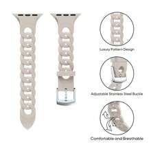 1条时尚硅胶表带，兼容 49mm 46mm 45mm 44mm 42mm 41mm 40mm 38mm，哑光智能手表表带，兼容 Series Ultra 3/2/1 11 10 9 8 7 SE3 6 5 4 3 2 1，运动型男女通用表带