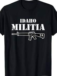 American Militia T Shirt Idaho 2A - Gaya 4 - View 1