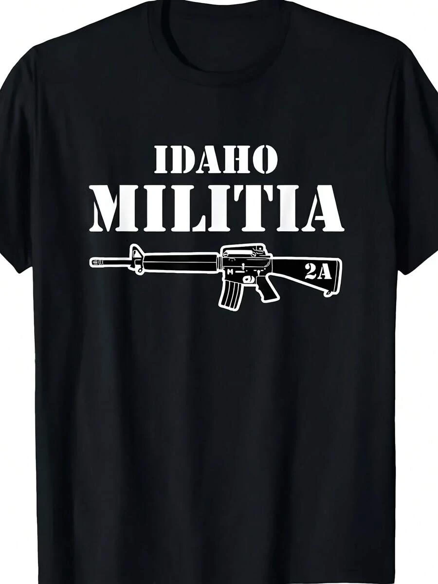 American Militia T Shirt Idaho 2A - Gaya 4 - View 1