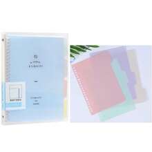 Cuaderno de alta calidad con espiral de plástico tamaño B5, bloc de notas con hojas sueltas A4 para papelería de estudiante - computadora portátil - Ver 31