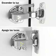 Paquete De 6 Bisagras De Luz LED, Bisagra De Gabinete LED Con Sensor, Armario Universal Para Lámpara Moderna Del Hogar De La Cocina, Blanco Fresco,37333417 - Verde Oscuro - Ver 5