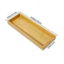 1/2/3 piezas Bandeja de bambú para almacenamiento en el baño, bandeja decorativa multiusos con borde para encimera del baño, bandeja de tocador de bambú para pañuelos, velas, joyas, cosméticos, bandeja de té de bambú japonesa, fuente de dulces rectangular de madera, bandeja de madera - Multicolor - Ver 4