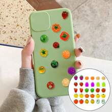 Mini Acrylic Fruit 30 PCS Luminous Resin Fruits For Dollhouse Ornament Table Potted Decorations 15 Kind - As Pic - View 4