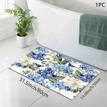 1 pieza Estera absorbente con estampado floral azul para cafetera, platos - Estera protectora absorbente de poliéster para encimera de cocina con respaldo de goma antideslizante, para decoración de cocina, bar en casa y mesa de comedor - Multicolor - Ver 14