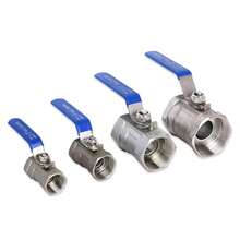 Bola de acero inoxidable para válvula hembra BSP para válvula 1/4 3/8 1/2 3/4 1 1-1/4 1-1/2 Conexión de plomería Interruptor de válvula de bola - DN10 - Ver 1