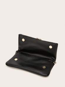 zijinling Geantă de umăr cu lanț pentru femei, geantă crossbody, geantă subraț cu lanț Litchi Grain, geantă pătrată mică la modă minimalistă, geantă de umăr și crossbody cu curea detașabilă