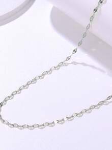 1pc S925 Sterling Silver Lip Shaped Necklace, Versatile Daily Wear Design, Ideal Gift For Girlfriend, Mom And Sister