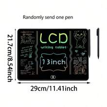 Tableta de dibujo LCD de 16"/13"/11"/6.5", escritorio de juegos, pizarra de garabatos, tableta de dibujo portátil, pizarra de escritura electrónica, pizarra reutilizable para escribir y dibujar, adecuada para arte y manualidades, educación en el hogar, regreso a la escuela, regalo de vacaciones - Multicolor - Ver 10