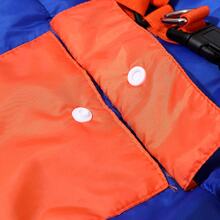 HOLAPET 狗狗外套胸背带秋冬保暖可爱小型犬猫户外徒步防风宠物拉链外套带口袋 - 彩色 - 查看 8