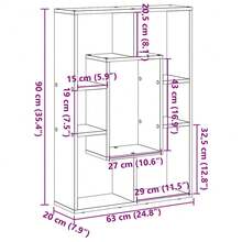 Larryhot Libreria Bianca 63x20x90 cm in Legno Massello, Facile da assemblare, dall'estetica elegante e raffinata, pratica per riporre gli oggetti, la scelta ideale per l'organizzazione e la decorazione domestica - Bianco - Visualizzare 10