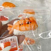 Squishy Sushi Series Squeeze Toy, Super Soft Putty-Like Texture, Silicone Toy For Stress Relief, Emotion Soothing, Gift For Birthday, Christmas, Holiday - Multicolor - View 8