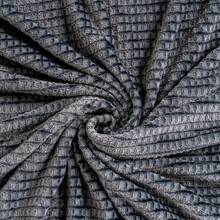 Oversized King Fleece Blanket 120x120 Inches, Seamless Soft Cozy 3D Jacquard Flannel Blanket 10'x10' Extra Large For Bed, Sofa, Couch, Travel & Camping, California King Throw, Purple - Wave CT21NV - 深灰色 - 華夫格 - 查看 2