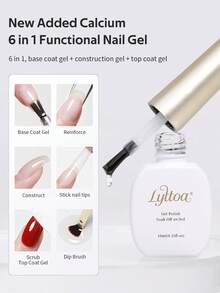 LYTTOA 10ML Six-In-One Multi-Functional ConstructionSuper Top Coat And Base Gel Nail Polish For Gel Polish Semi-Permanent Varnish Rubber Top Coat 10ml Nail Supplies Nails - Multicolor - View 12