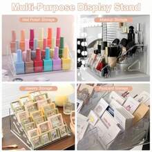 Nail Polish Organizer Clear Acrylic Eyeglasses Display Holder Ential Oil Storage Rack Makeup Stand Tray - 3 Layer, Nail Supplies, Makeup, - Trong suốt - Xem 4