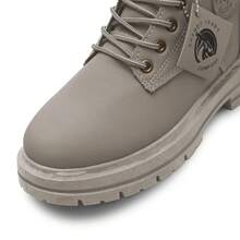 Shendy Vendy Men's Heavy Duty Fashion Boots, Tactical Urban Style Faux Leather Platform Boots With Thick Sole, Non-Slip, Wear-Resistant, Comfortable - Work Boots, Motorcycle Boots, Men's High Boots, Men's Shoes - 裸色 - 查看 7