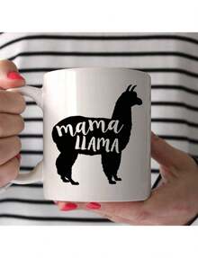 Taza Mama Llama Regalo para Mamá Regalo para Madre Taza de Café de 325 ml Regalo de Elefante Blanco de Cumpleaños para Mamá Es una taza de agua personalizada y novedosa, adecuada tanto para hombres como para mujeres. Es ideal para regalar en el Día d - Blanco - Ver 1