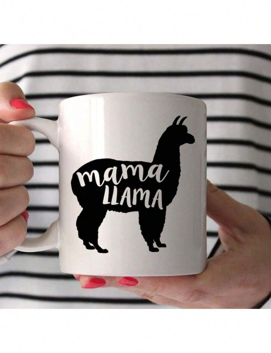 Taza Mama Llama Regalo para Mamá Regalo para Madre Taza de Café de 325 ml Regalo de Elefante Blanco de Cumpleaños para Mamá Es una taza de agua personalizada y novedosa, adecuada tanto para hombres como para mujeres. Es ideal para regalar en el Día d - Blanco - Ver 1