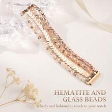 Correa de reloj de 20 mm compatible con Samsung Galaxy Watch 7 FE 6 5 4 de 40 mm y 44 mm, Galaxy Watch 6 4 Classic, Galaxy Watch 5Pro de 45 mm / Watch 4 Classic de 42 mm y 46 mm, Galaxy Watch 3 de 41 mm, Galaxy Active2, correa elástica de smartwatch adecuada para hombres y mujeres - Rosa - Ver 3