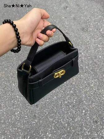 Ny liten handväska för kvinnor, högkvalitativ axelväska, moderiktig axelväska, minimalistisk fyrkantig handväska, mångsidig och elegant damväska