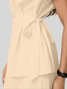 cimmuovere Bộ đồng phục y tá/nha sĩ/nha sĩ/bác sĩ nha khoa/chăm sóc sức khỏe/bệnh viện thú y/phòng thí nghiệm dành cho nữ, thích hợp mặc trong mùa xuân. - Màu Khaki - Xem 9