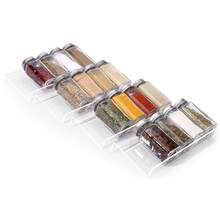 1个/4个装可伸缩亚克力调料抽屉收纳架，适用于厨房抽屉、橱柜、食品储藏室（不含调料罐） - 均碼 - 查看 5